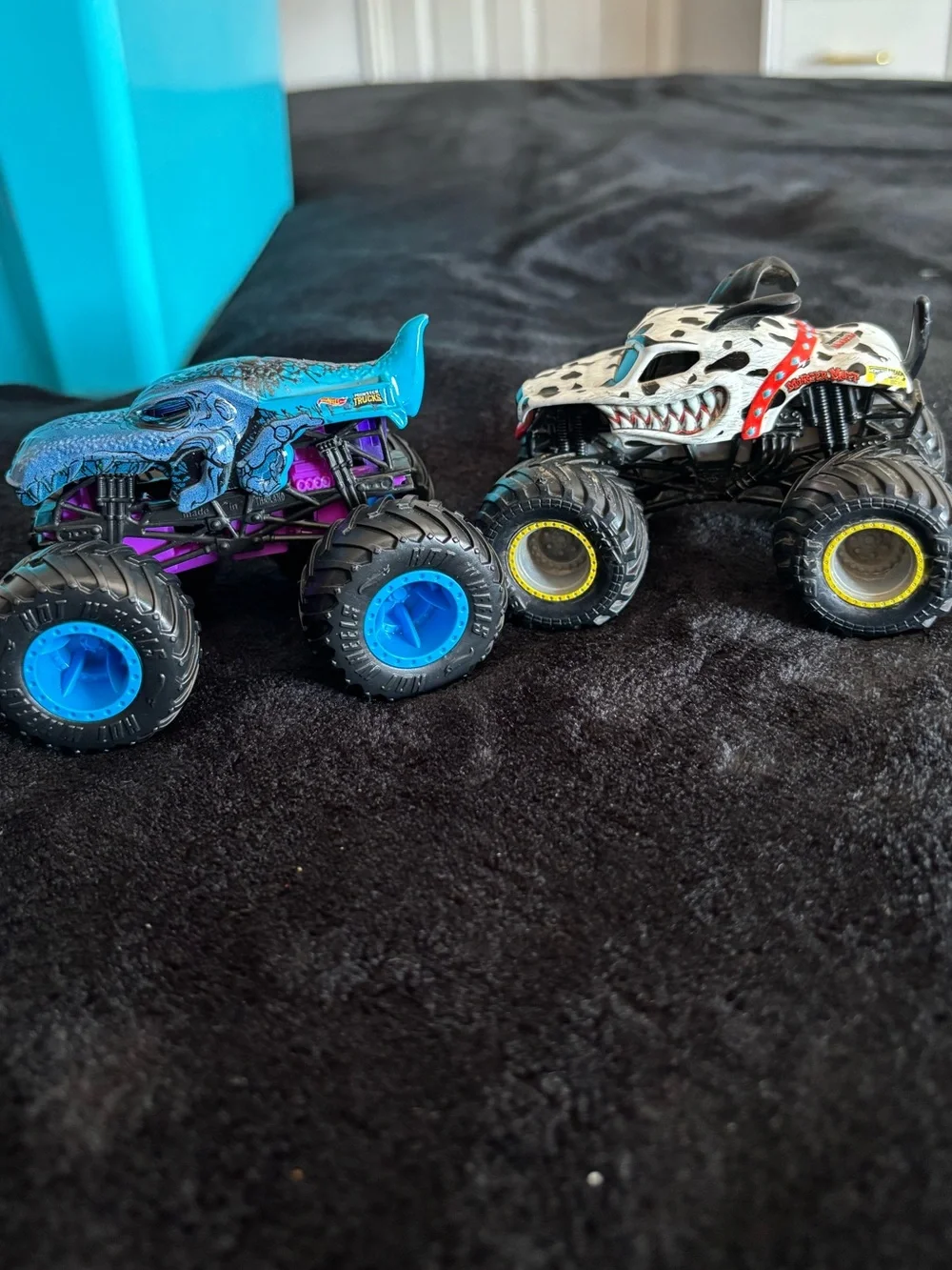 Monster Jam Trucks Hot Wheels Bundle Of 2 Mega Rex & Mutt Dalmation Play/Collect
